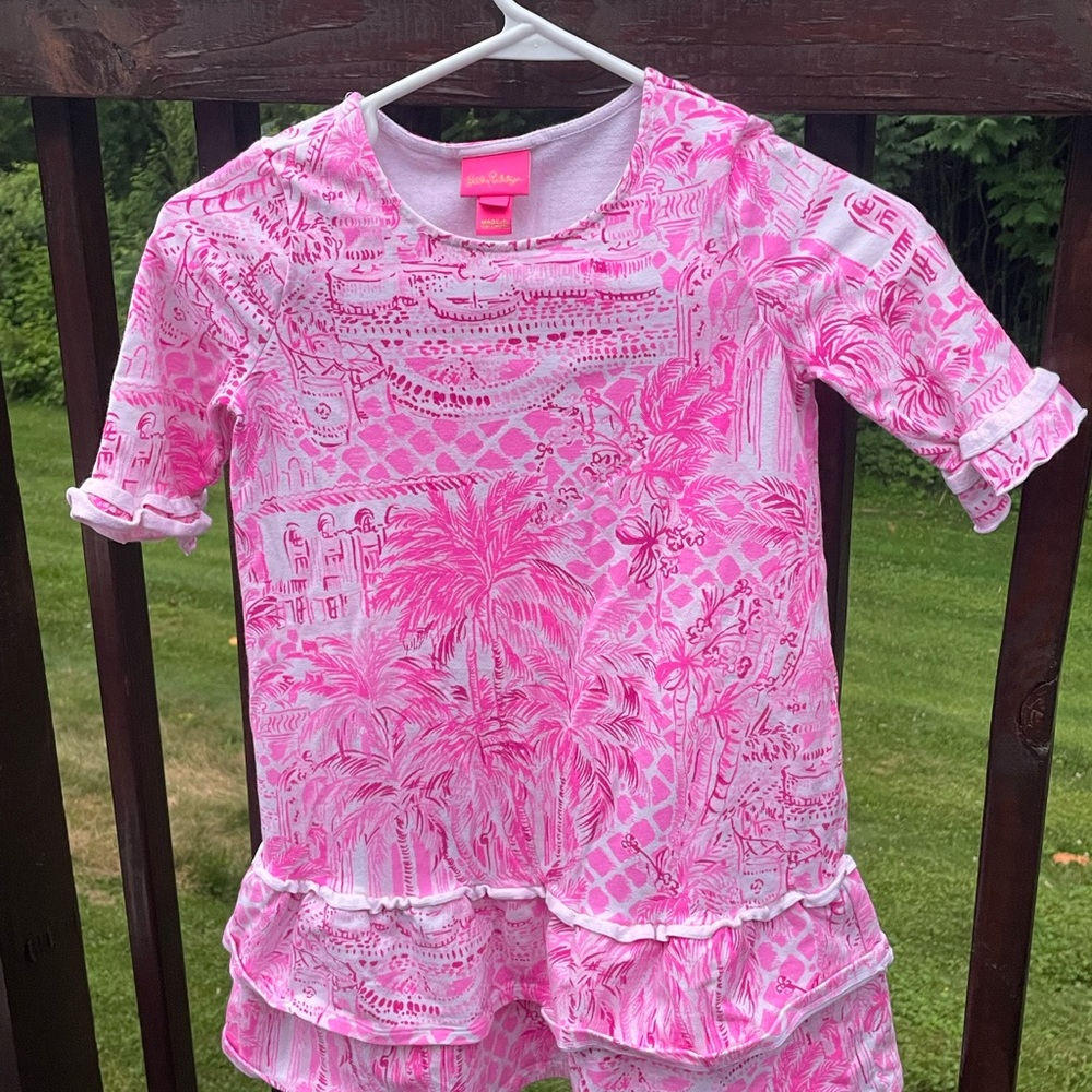 Lilly Pulitzer Pink and White Patterned Top